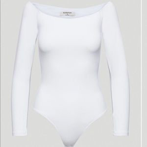 COPY - BABATON contour off the shoulder londsleeve bodysuit